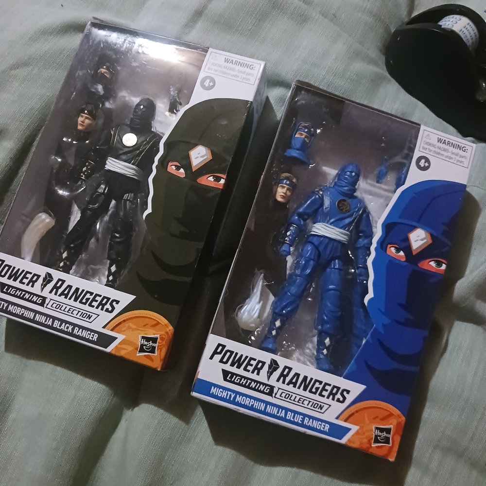 Mighty Morphin power Rangers ninja Figures Lot. Blue / Black Ninja Ranger